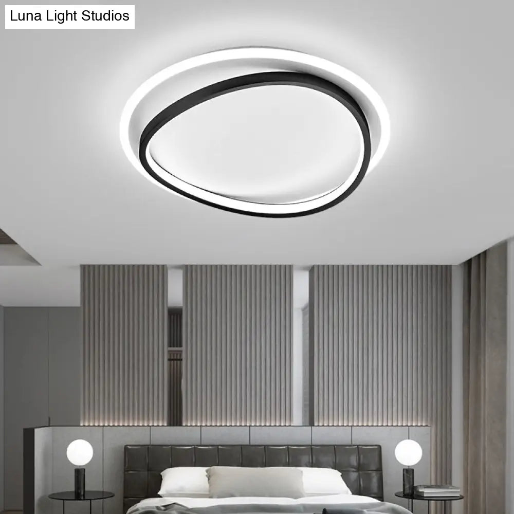 DecorBites™ DecorBites™ Modern Black Triangle LED Ceiling Light for Bedroom - Simplicity Metal Flush Mount Lamp