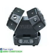 Modern black triple cube stage light featuring decorbites dual led strobe with digital display panel for parties