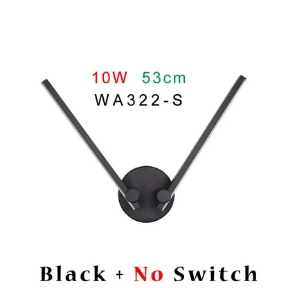 Modern black v-shaped decorbites double arm adjustable wall light wa322-s 10w 53cm span for bedroom decor