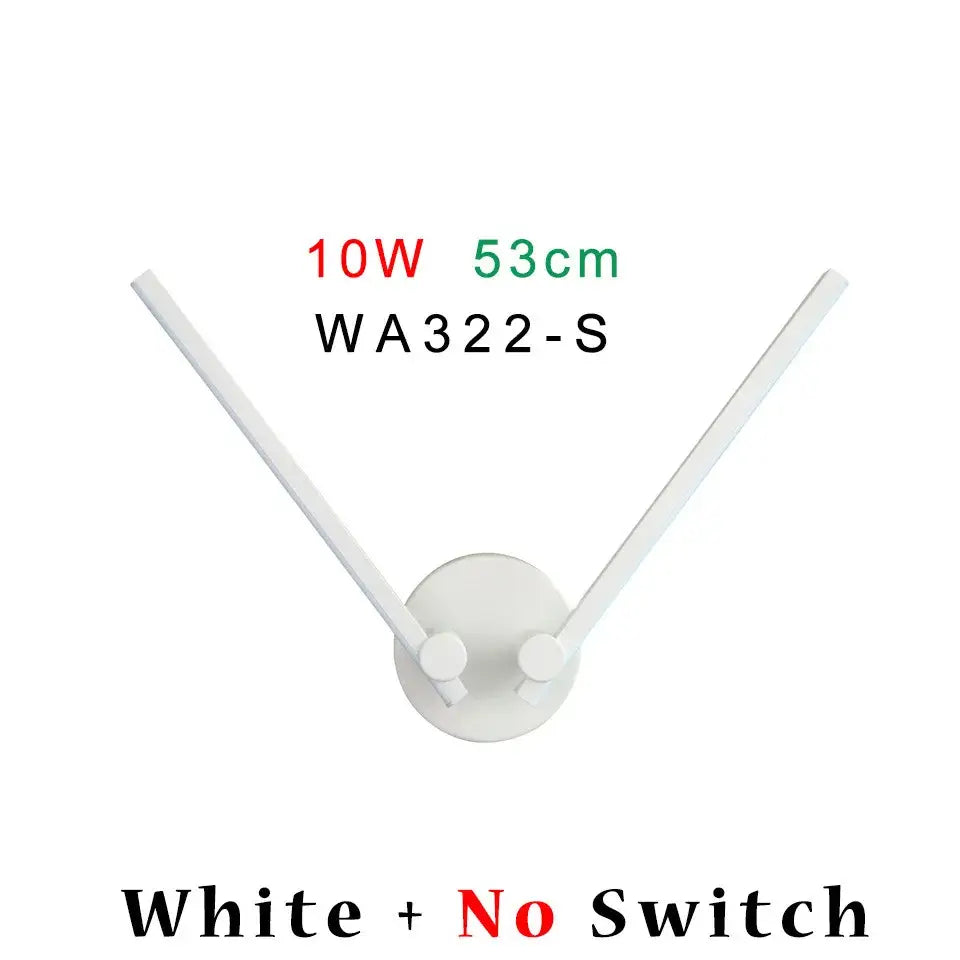 White v-shaped wall light with two angled arms and circular base decorbites double arm adjustable model wa322-s