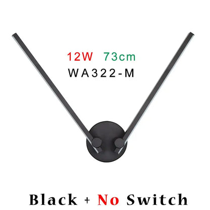 Modern black v-shaped decorbites double arm adjustable wall light with circular base for bedroom use model wa322-m
