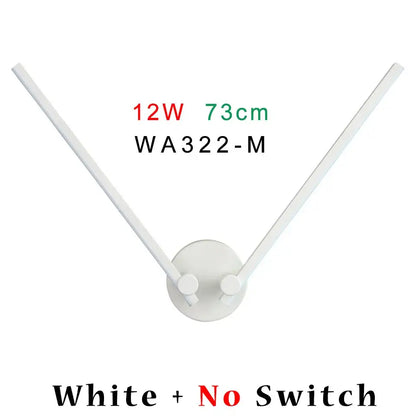 White v-shaped wall light with decorbites double arm adjustable design and circular base model wa322-m for bedroom decor