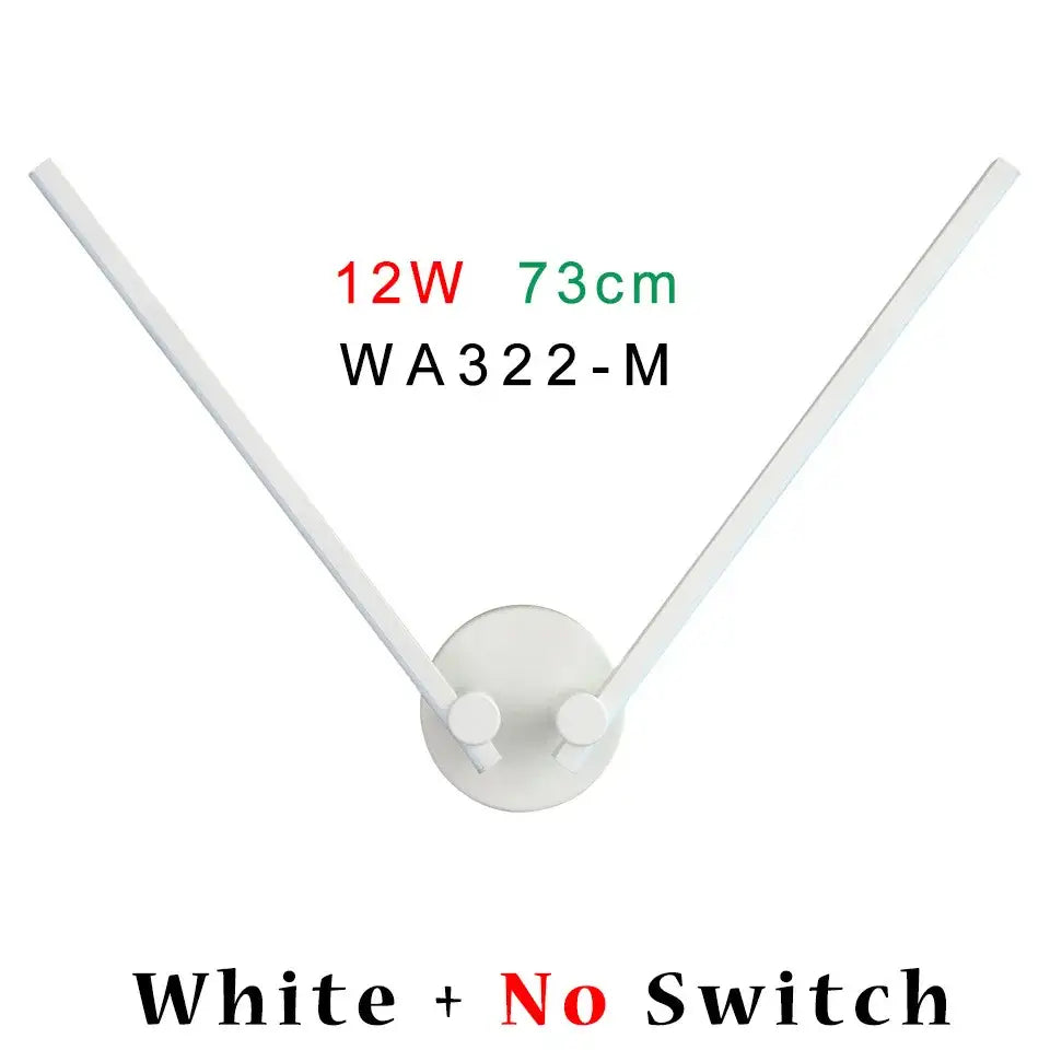 White v-shaped wall light with decorbites double arm adjustable design and circular base model wa322-m for bedroom decor