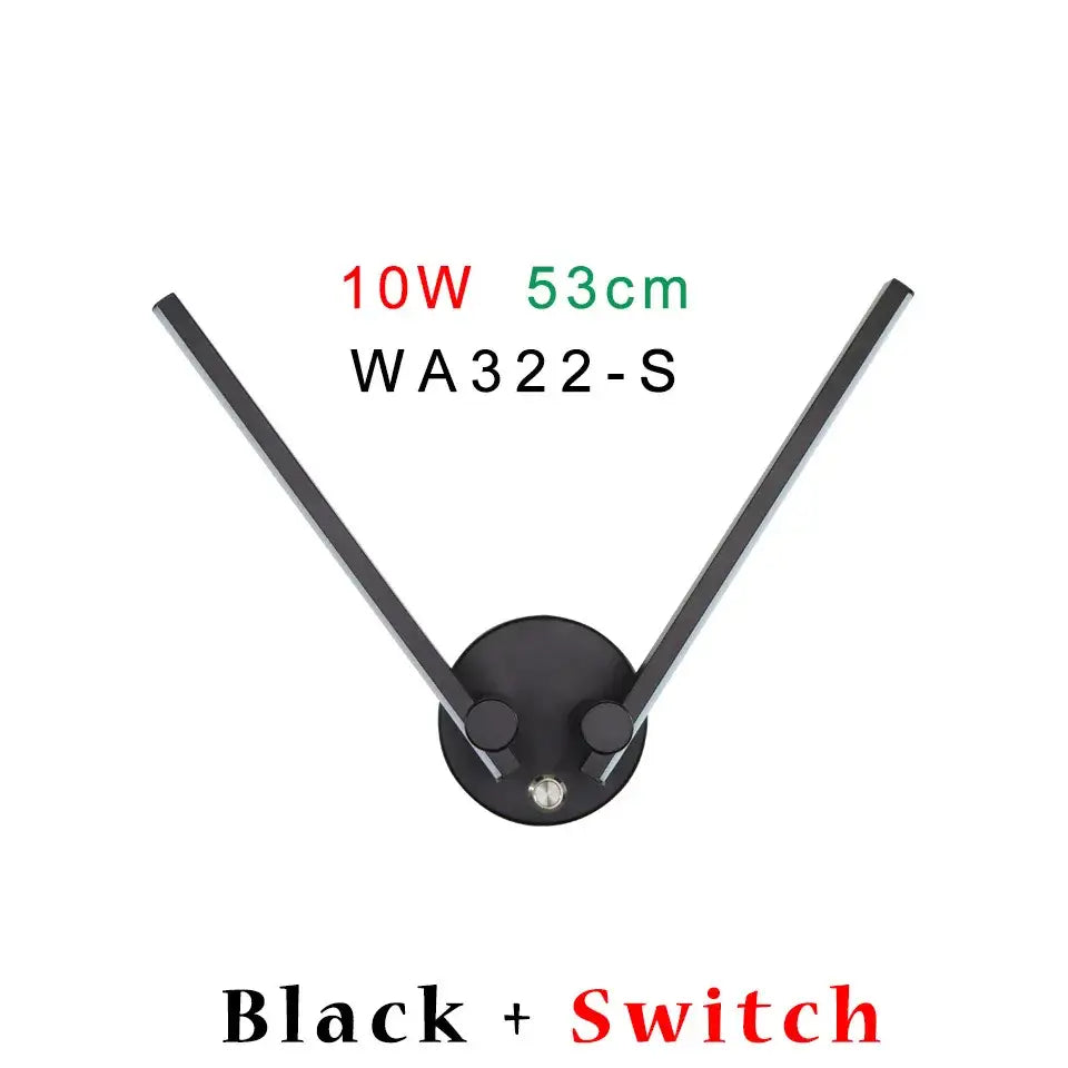 Modern black v-shaped double arm adjustable wall light with two angled arms and central circular base for bedroom decorbites double arm wall light