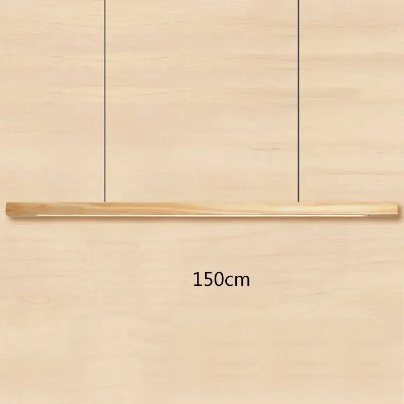 Modern black walnut led pendant light with natural wood finish and black cords for black walnut dining decorbites interior