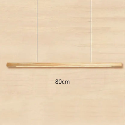 Modern black walnut led pendant light with natural wood finish and black cords for black walnut dining decorbites