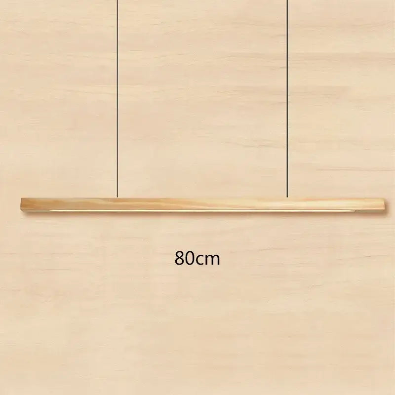 Modern black walnut led pendant light with natural wood finish and black cords for black walnut dining decorbites