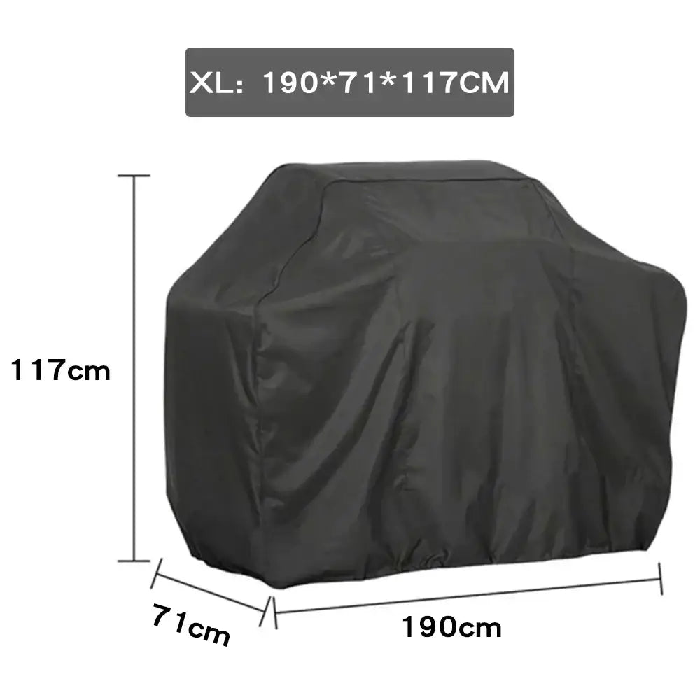 Modern black durable waterproof fabric bbq grill cover designed to protect outdoor grills and kitchen equipment