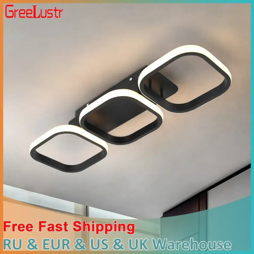 Modern black and white acrylic led ceiling lamp with sleek minimalist design ideal for living room decorbites acrylic led