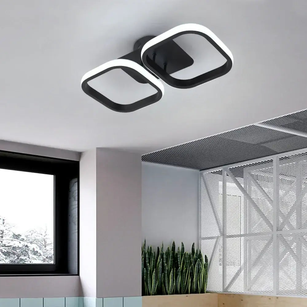 Modern black and white acrylic led ceiling lamp with sleek rectangular design for living room decorbites acrylic led lighting