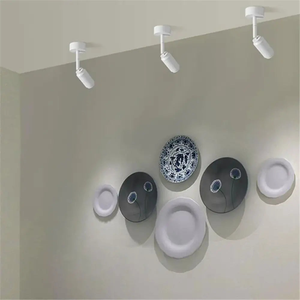 Modern black and white decorbites adjustable beam led ceiling lamp with three white adjustable spotlights for living room