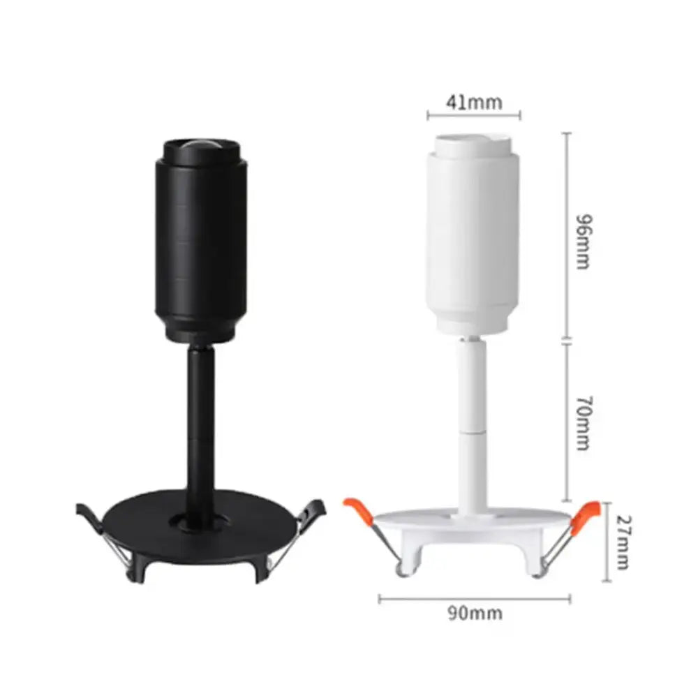 Modern black and white adjustable beam led ceiling lamp with cylindrical heads on stems for living room decorbites adjustable beam