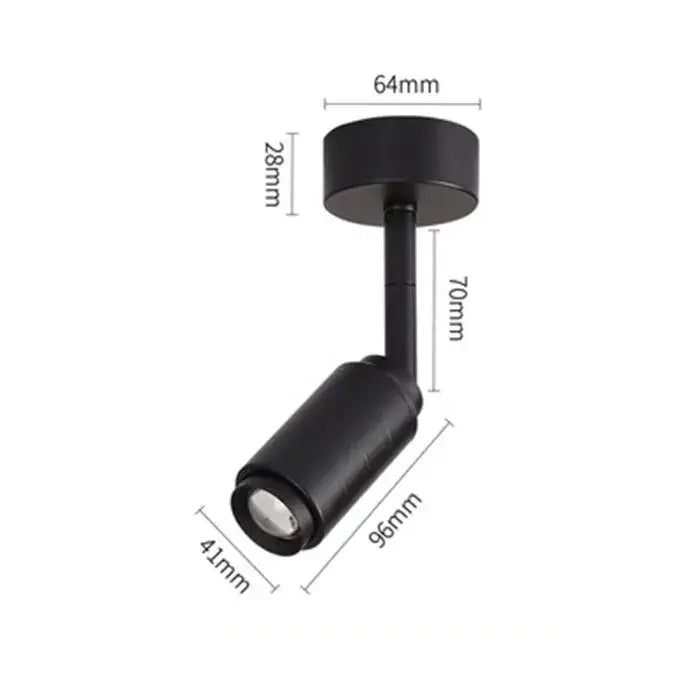 Modern black and white adjustable beam led ceiling lamp with black matte decorbites adjustable beam fixture