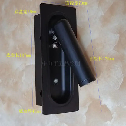 Modern black matte wall lamp with adjustable bedside led spotlight for bedroom decorbites adjustable bedside light
