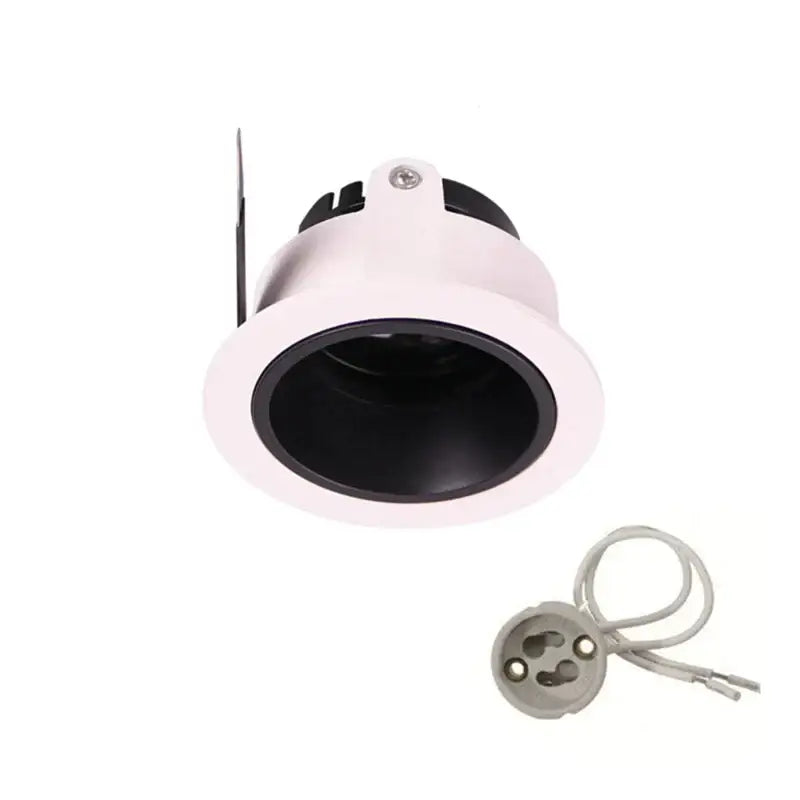Modern black and white gu10 mr16 ceiling downlight with a sleek decorbites adjustable recessed design for bedroom use