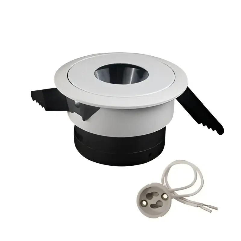 Modern black and white decorbites adjustable gu10 mr16 ceiling downlight with recessed mounting arms for bedroom decor