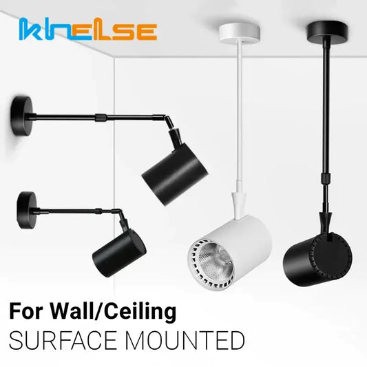 Modern black and white decorbites adjustable led wall lamp with cylindrical heads and articulated arms for bedroom track lighting