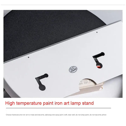 Modern black and white adjustable wall lamp with white high-temperature paint iron art stand and black cutout handles for bedroom reading light