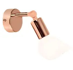 Copper-finished adjustable wall lamp holder with sleek modern design for bedroom wall lamp use