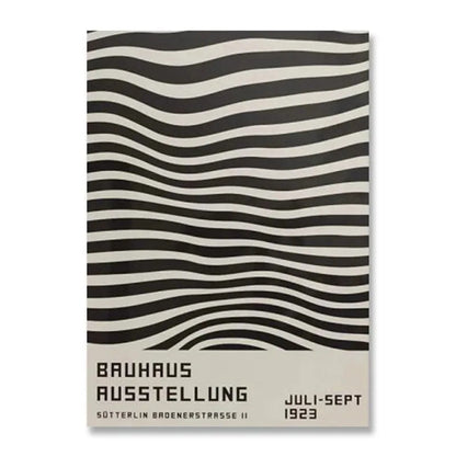 Modern Black & White Bauhaus Canvas Print - 32 / 40x60cm No Framed - Posters