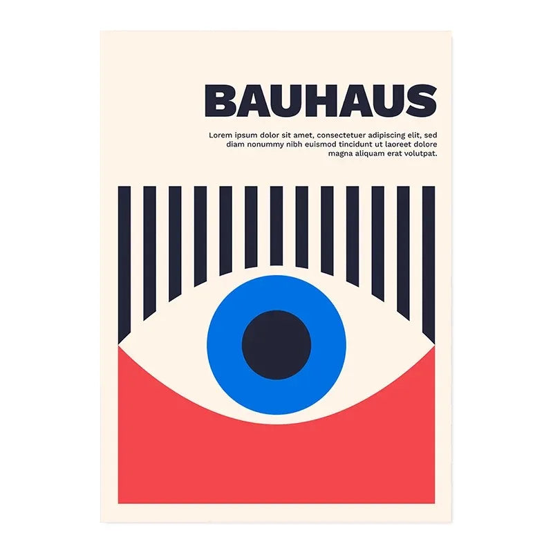 Modern Black & White Bauhaus Canvas Print - Posters