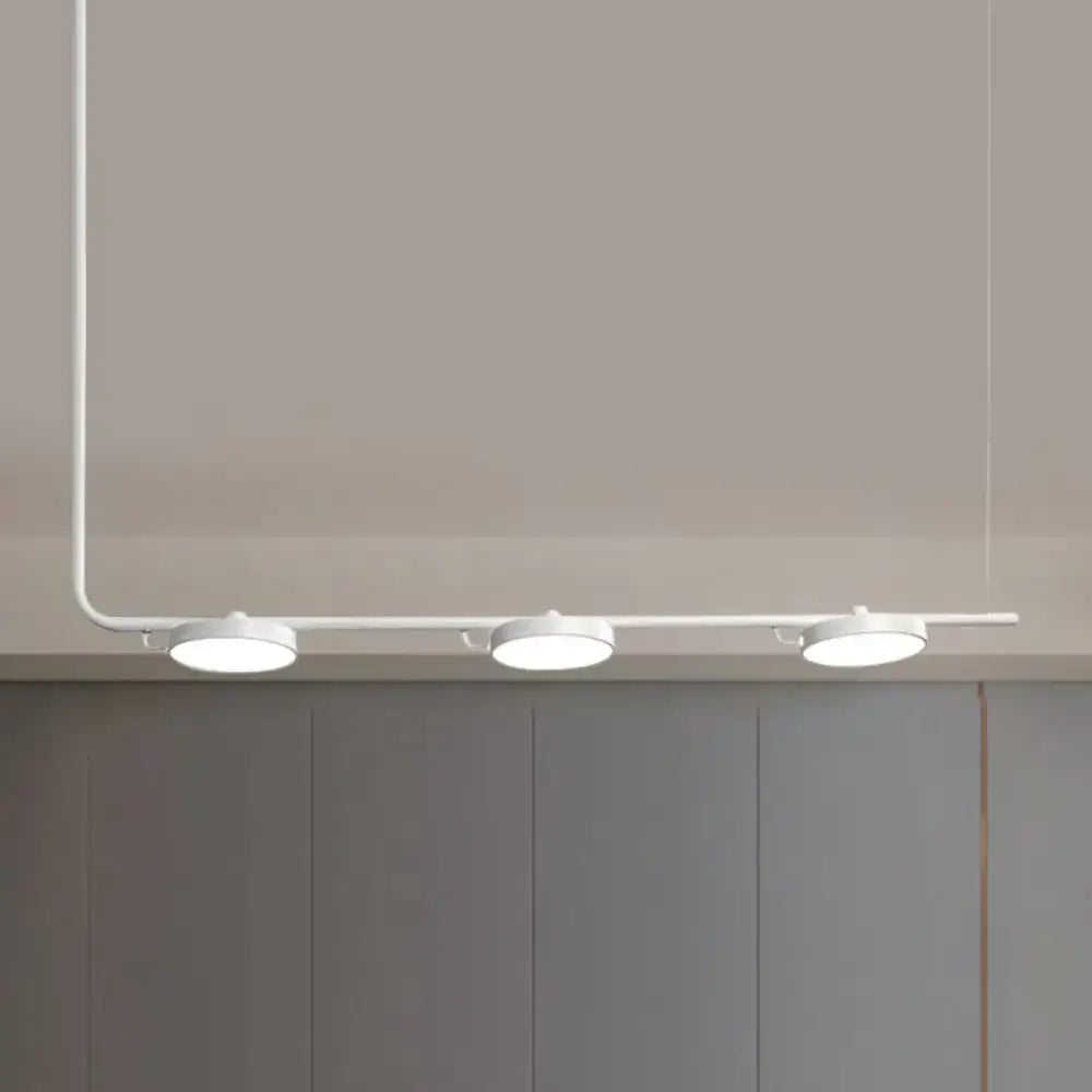 Decorbites™ modern black white chandelier with three led bulbs and sleek design for dining room lighting with max wattage