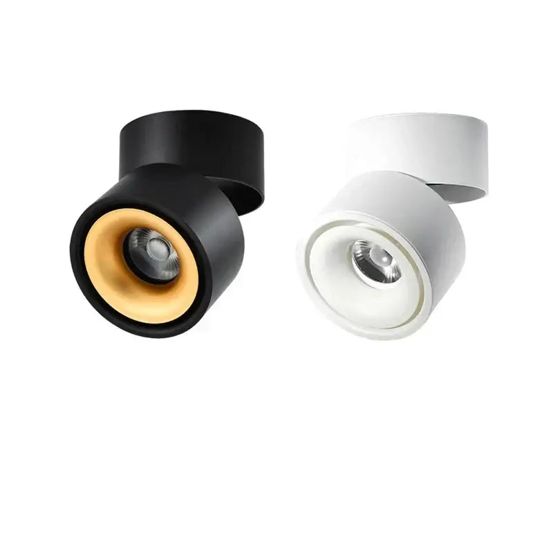 Modern black and white cob led ceiling spot light with matte finish adjustable led ceiling spot for living room decorbites cob led