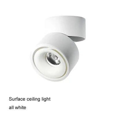 Modern black and white cob led ceiling spot light with sleek cylindrical design and matte finish for living room decorbites cob led