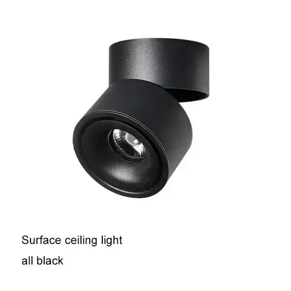 Modern black and white cob led ceiling spot light with black matte finish and sleek cylindrical design for living room decorbites cob led