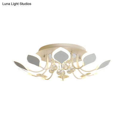 DecorBites™ DecorBites™ Modern Black/White Crystal Ceiling Light with Raindrop Shade – 10/12 Heads Parlor Flush Mount Lamp, Warm/White Lighting