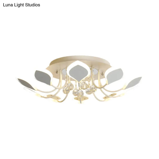 DecorBites™ DecorBites™ Modern Black/White Crystal Ceiling Light with Raindrop Shade – 10/12 Heads Parlor Flush Mount Lamp, Warm/White Lighting