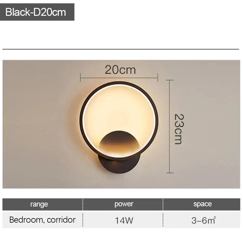 Modern black white diamond led chandelier featuring a black circular wall-mounted light with warm ambient glow