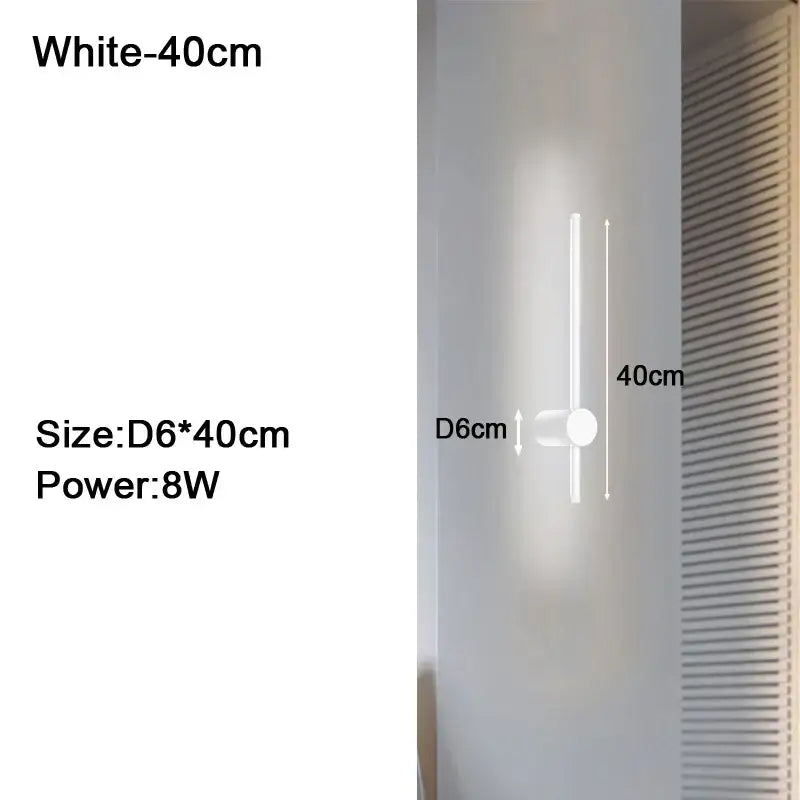 White minimalist wall lights decorbites dimmable led with sleek cylindrical design 8w for bedroom sconce decor
