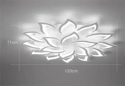 Modern black and white flower led chandelier with layered petal design for living room decorbites led chandelier