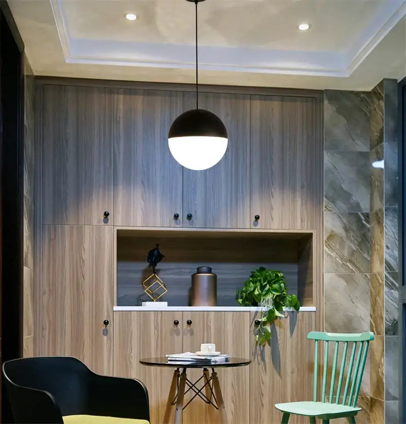 Modern black and white decorbites glass ball pendant lights made of glass for kitchen pendant light decor