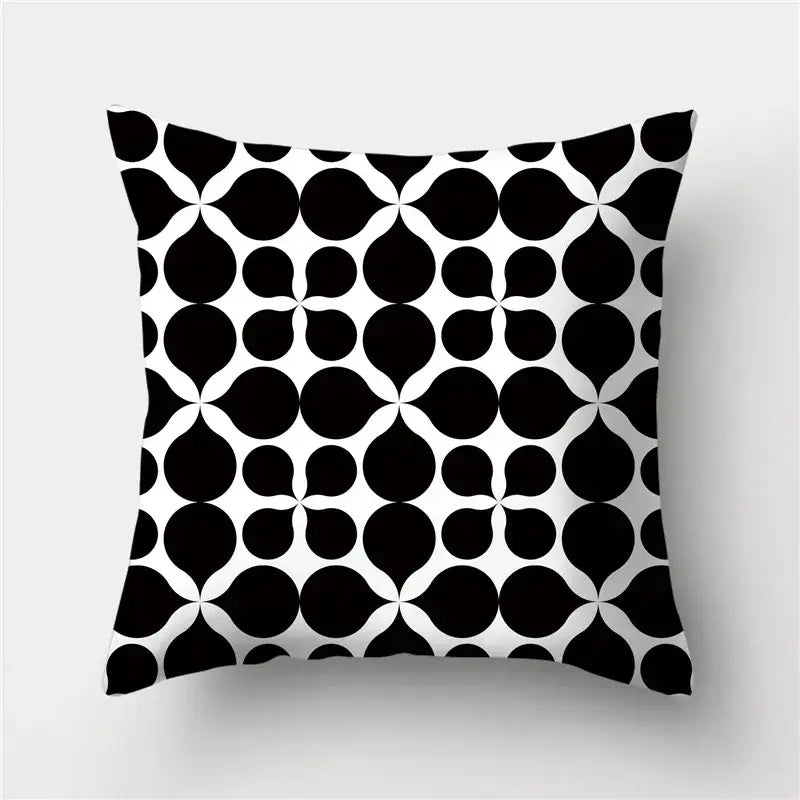 Modern black white and gold decorbites geometric stripes pillowcase featuring bold geometric stripes for living room decor