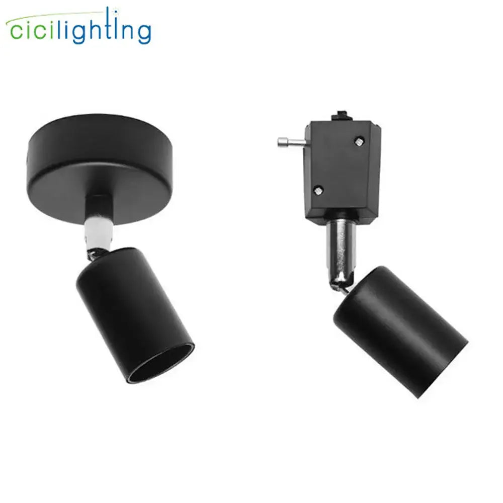 Modern black and white industrial ceiling light featuring matte black cylindrical track lighting with adjustable heads decorbites industrial ceiling