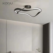 Modern black and white infinity led ceiling light with sleek metallic finish ideal for bedroom decorbites led ceiling decor