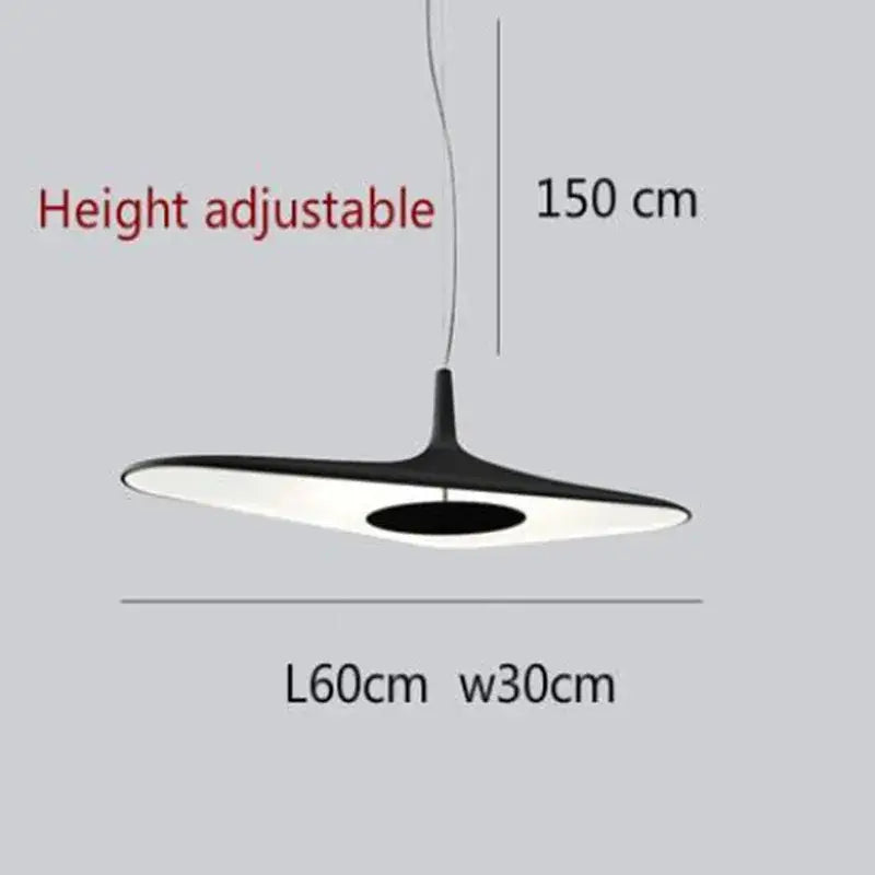 Modern black and white irregular pendant light by decorbites with sleek disc-shaped design for dining room decorbites