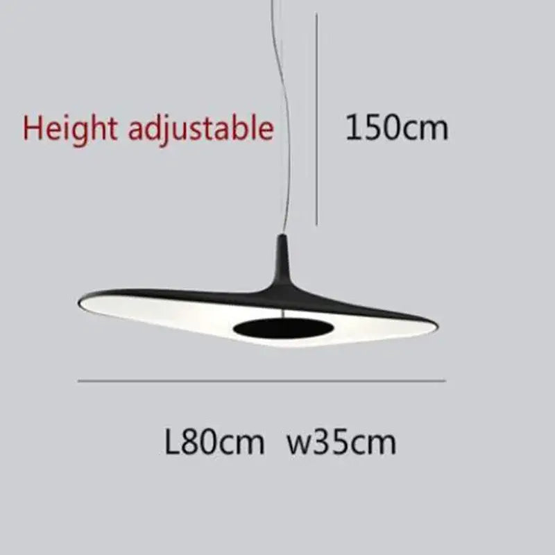 Modern black and white decorbites irregular pendant light with sleek disc-shaped design for dining room use