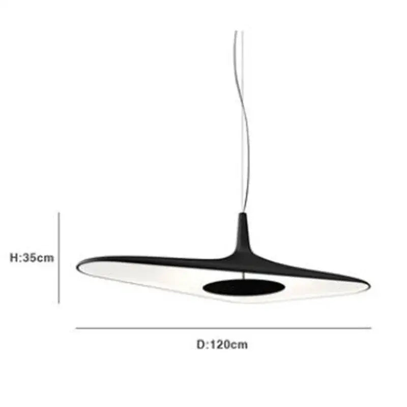 Modern black and white decorbites irregular pendant light with sleek disc-shaped design for dining room decor