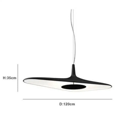 Modern black and white irregular resin pendant light with sleek disc-shaped design for dining room decorbites pendant light