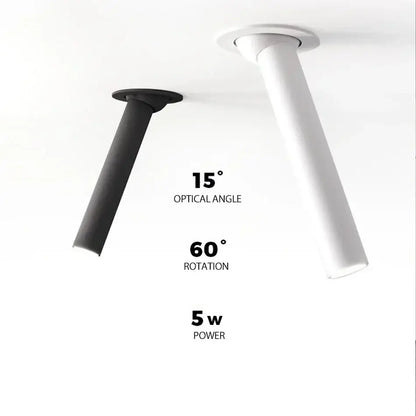 Modern black and white led bar ceiling spotlight with adjustable cylindrical lights in matte finish for kitchen lighting
