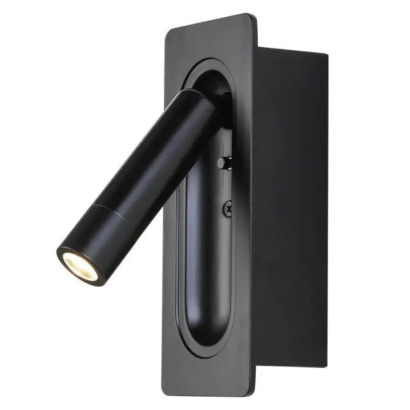 Modern black and white led bedside wall lamp with black matte finish and sleek cylindrical head for reading light decorbites led bedside