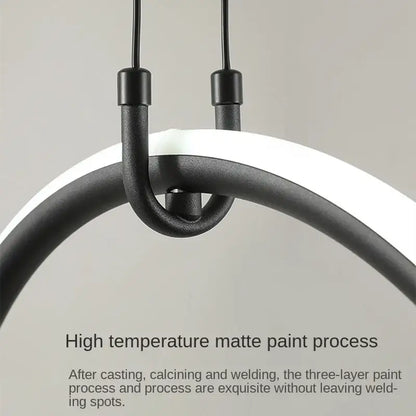 Modern black led ceiling chandelier with matte finish and integrated white led lighting for living room decorbites black led