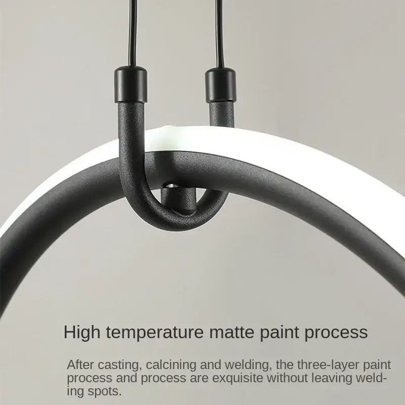 Modern black led ceiling chandelier with matte finish and integrated white led lighting for living room decorbites black led