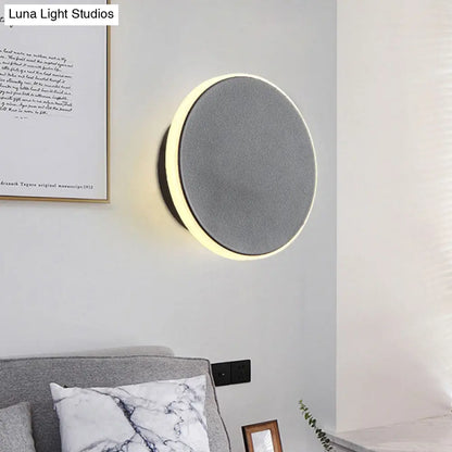 DecorBites™ DecorBites™ Modern Black/White LED Disc Sconce: Single Acrylic Wall Light in Warm/White