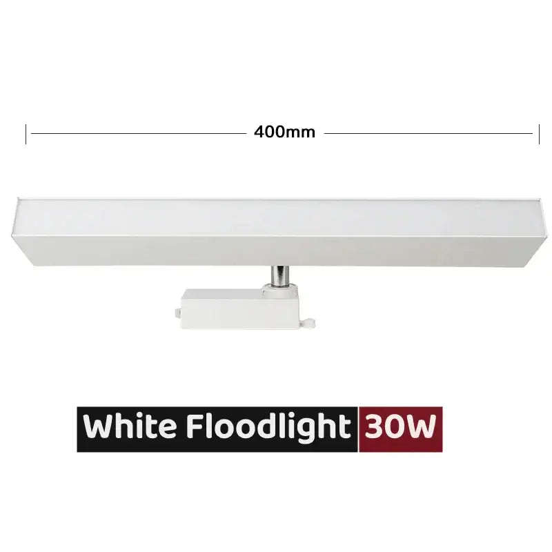 White 30w led linear grille floodlight with sleek rectangular design and minimalist finish for modern living room use