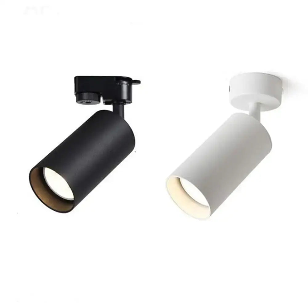 Modern black and white led track lamps with matte finish decorbites black white spotlights for clothing store decor