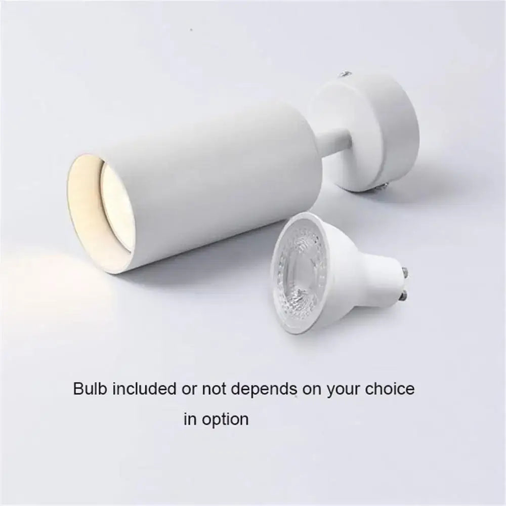 White cylindrical led track lamps with matching gu10 bulb in sleek matte finish for decorbites black white lighting